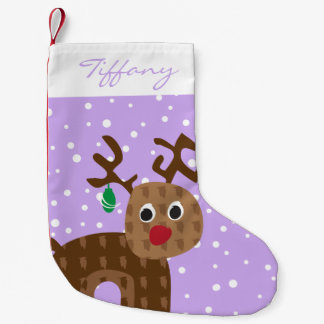 Personalisierte Rentiere Kleiner Weihnachtsstrumpf