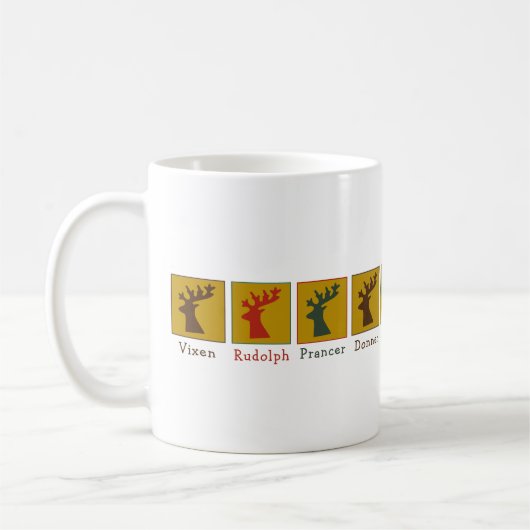 Personalisierte Rentierer des Weihnachtsmannes, We Kaffeetasse (Links)