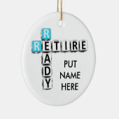 PERSONALISIERTE "RETIRES"-CHRISTMAS-ORNATION KERAMIKORNAMENT (Rechts)