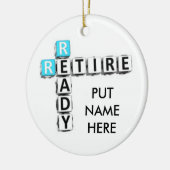 PERSONALISIERTE "RETIRES"-CHRISTMAS-ORNATION KERAMIKORNAMENT (Links)