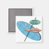 Personalisierte Retro-50er-Diner-Magnete Magnet (Vorderseite/Rückseite)
