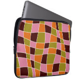 Personalisierte Retro 70er Abstrakte Wavy Lines Laptopschutzhülle (Vorne Rechts)
