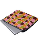 Personalisierte Retro 70er Abstrakte Wavy Lines Laptopschutzhülle (Vorne Knopf)