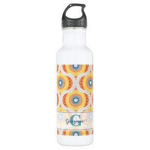 Personalisierte Retro-Ägäische Sommerradiant Manda Edelstahlflasche