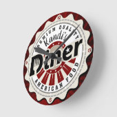 Personalisierte Retro amerikanische Runde Wanduhr (Winkel)