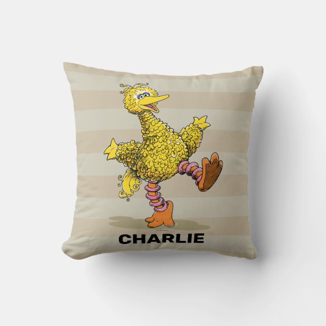 Personalisierte Retro Art Big Bird Throw Kissen (Vorderseite)