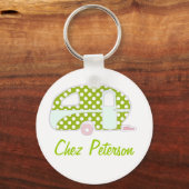 Personalisierte Retro Art Caravan Eigentümer Schlü Schlüsselanhänger (Vorderseite)