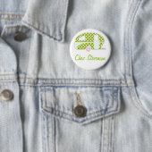 Personalisierte Retro-Art Wohnwagen Besitzer-Butto Button (Beispiel)