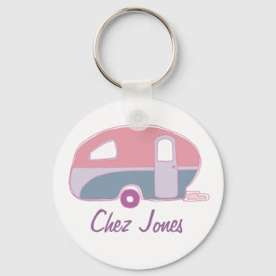 Personalisierte Retro-Art Wohnwagen Besitzer-Schlü Schlüsselanhänger