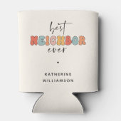 Personalisierte Retro Best Neighbour je Niedlich Dosenkühler (Rückseite)