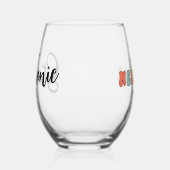 Personalisierte Retro Best Neighbour je Niedlich Weinglas Ohne Stiel (Rechts)