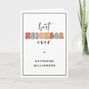 Personalisierte Retro-Beste-Nachbar-Je-Cute Karte