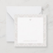 Personalisierte Retro-Blume Mitteilungskarte (Vorderseite)