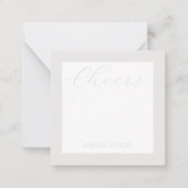 Personalisierte Retro-Blume Mitteilungskarte (Vorderseite)