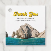 Personalisierte Retro Cabo Gastgeschenk Hochzeit T Geschenkanhänger (Vorderseite)