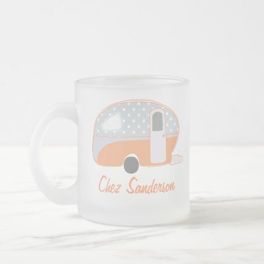 Personalisierte Retro Caravan Art Tasse (Links)