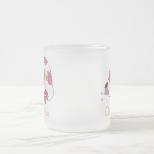 Personalisierte Retro Caravan Art Tasse (Mittel)