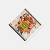 Personalisierte Retro-Circus Geburtstagspartei Serviette (Ecke)
