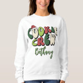 Personalisierte Retro-Cookie-Crew-Weihnachts-Match Sweatshirt (Vorderseite)