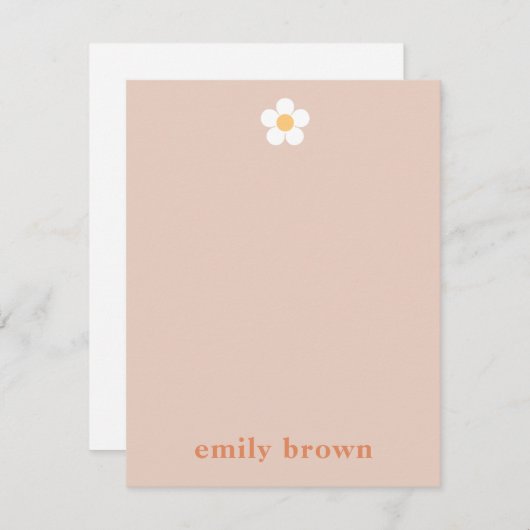 Personalisierte Retro Daisy-Karte (Vorne/Hinten)