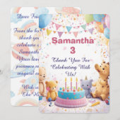 Personalisierte Retro-Dankeskarten | Kindergeburts Dankeskarte (Vorne/Hinten)