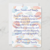 Personalisierte Retro-Dankeskarten | Kindergeburts Dankeskarte (Rückseite)