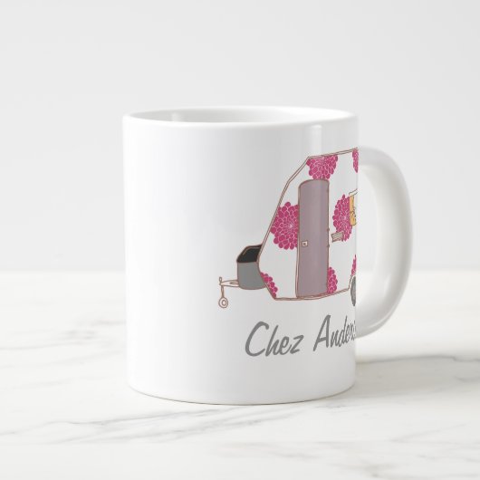 Personalisierte Retro Design Caravan Eigentümer Ju Jumbo-Tasse (Vorderseite Rechts)