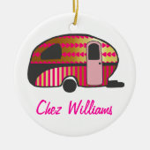 Personalisierte Retro Design Caravan Ornamente (Vorne)