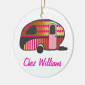 Personalisierte Retro Design Caravan Ornamente (Links)