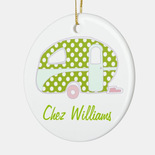 Personalisierte Retro Design Caravan Ornamente (Links)