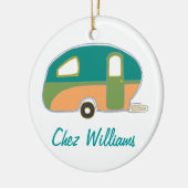 Personalisierte Retro Design Caravan Ornamente (Links)