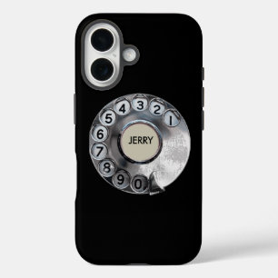 Personalisierte Retro-Drehwählscheibe iPhone 16 Hülle
