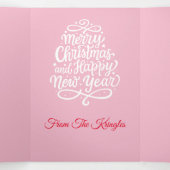 Personalisierte Retro-Farbigkeit Dreifach Gefaltete Urlaubskarte (Innenseite Mitte)