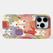 Personalisierte Retro-Fuchs-Kunst Retro Case-Mate iPhone Hülle (Rückseite (Horizontal))