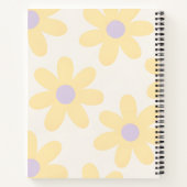 Personalisierte Retro-Gelbe Gänseblümchen-Blumen Notizblock (Rückseite)