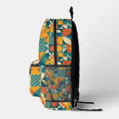 Personalisierte Retro geometrische Farbe Bedruckter Rucksack (Rechts)