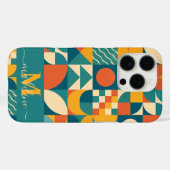 Personalisierte Retro geometrische Farbe Case-Mate iPhone Hülle (Rückseite (Horizontal))