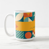 Personalisierte Retro geometrische Farbe Kaffeetasse (Links)