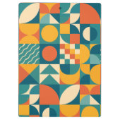 Personalisierte Retro geometrische Farbe Klemmbrett (Rückseite)