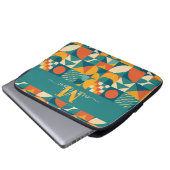 Personalisierte Retro geometrische Farbe Laptopschutzhülle (Vorne Knopf)