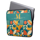 Personalisierte Retro geometrische Farbe Laptopschutzhülle (Vorderseite Links)