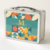 Personalisierte Retro geometrische Farbe Metall Brotdose (Vorderseite)