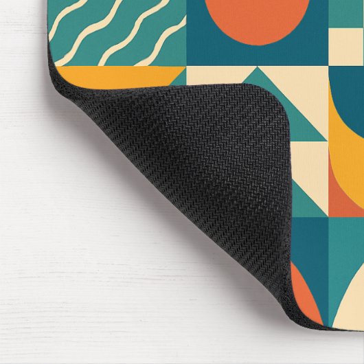 Personalisierte Retro geometrische Farbe Mousepad (Ecke)