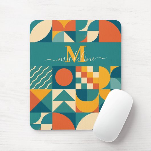 Personalisierte Retro geometrische Farbe Mousepad (Mit Mouse)