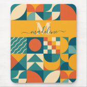 Personalisierte Retro geometrische Farbe Mousepad (Vorne)