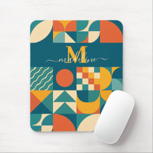 Personalisierte Retro geometrische Farbe Mousepad