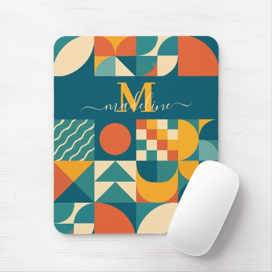 Personalisierte Retro geometrische Farbe Mousepad (Mit Mouse)