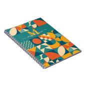 Personalisierte Retro geometrische Farbe Notizblock (Rechte Seite)