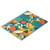 Personalisierte Retro geometrische Farbe Notizblock (Linke Seite)