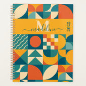 Personalisierte Retro geometrische Farbe Planer (Vorderseite)